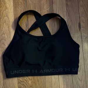 Under Armour Black Sports Bra Racerback Performance